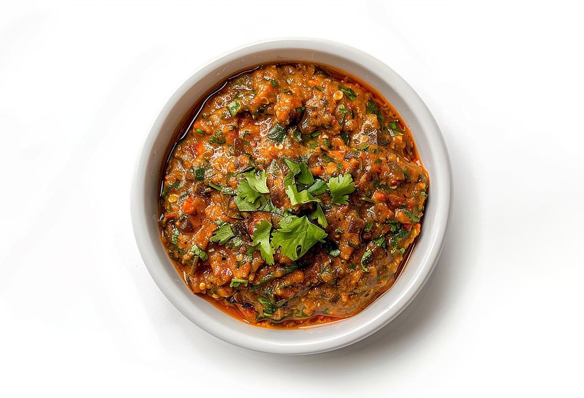 delicious Baingan Bharta curry in bowl